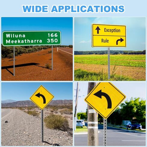 Blulu 1 قطعة 1 × 36 بوصة أنبوب مثقوب، 14 قياس سميك تلسكوبي أنبوب مثقوب أنابيب فولاذية مجلفنة مربعة مع فتحات لإشارات المرور، أعمدة مرافق السلامة in Kuwait