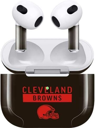Skinit Decal Audio Skin Compatible with Apple AirPods (3rd Gen, 2021) - Officially Licensed NFL Cleveland Browns Brown Performance Series Design in Saudi Arabia