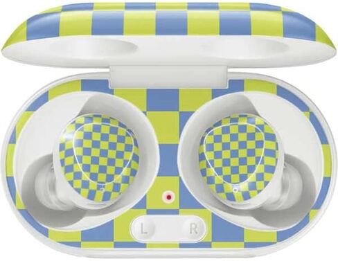 Skinit Decal Audio Skin Compatible with Samsung Galaxy Buds+ - Officially Licensed Skinit Originally Designed Neon Checkered Design in Saudi Arabia