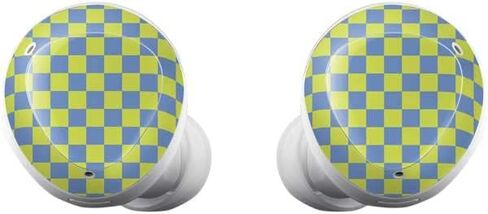 Skinit Decal Audio Skin Compatible with Samsung Galaxy Buds+ - Officially Licensed Skinit Originally Designed Neon Checkered Design in Saudi Arabia