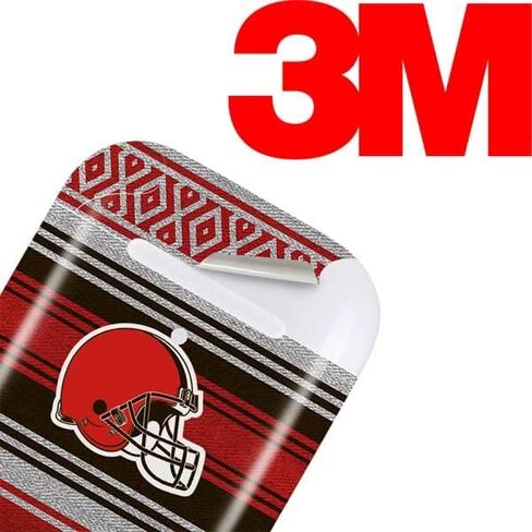 Skinit Decal Audio Skin Compatible with Apple AirPods with Wireless Charging Case - Officially Licensed NFL Cleveland Browns Trailblazer Design in Saudi Arabia