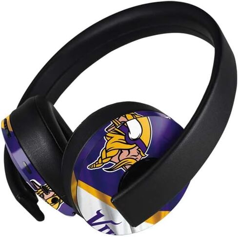 Skinit Decal Audio Skin Compatible with Playstation 4 Gold Wireless Headset - Officially Licensed NFL Minnesota Vikings Design in Saudi Arabia