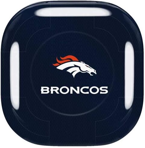 ملصق Skinit الصوتي متوافق مع Samsung Galaxy Buds Pro - تصميم جيرسي لفريق NFL Denver Broncos مرخص رسميًا in Saudi Arabia