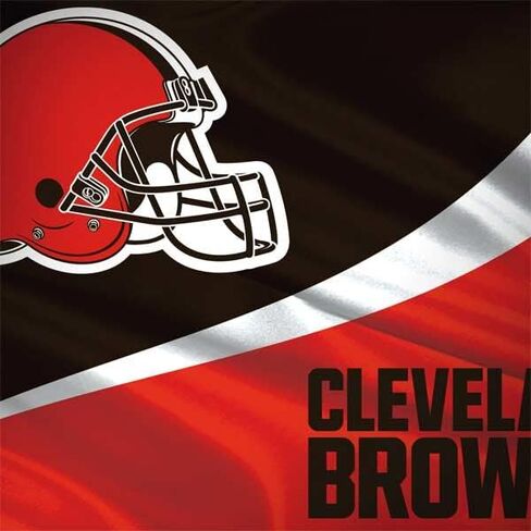 غلاف صوتي من Skinit متوافق مع سماعة الرأس اللاسلكية Playstation 4 Gold - تصميم مرخص رسميًا من NFL Cleveland Browns in Saudi Arabia