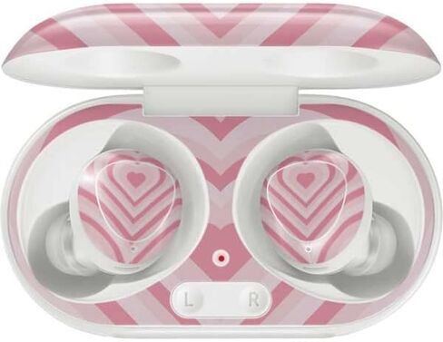 Skinit Decal Audio Skin Compatible with Samsung Galaxy Buds+ - Officially Licensed Originally Designed Pink Heart Pattern Design in Saudi Arabia