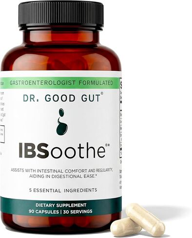 IBSoothe – Digestive Health Supplement for Women & Men with Fiber, Probiotics, Enzymes & Peppermint Oil for Gas Relief, Digestive Health, IBS/Constipation Relief – 90 Capsules in Saudi Arabia