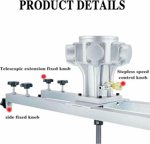 محرض هواء 1 طن/1000 لتر لخزان IBC، خلاط طلاء هوائي سعة 265 جالون، مروحة قابلة للطي 400 مم، قضيب التحريك 960 مم، 0-1300 دورة في الدقيقة لمذيب الحبر~/ in Kuwait