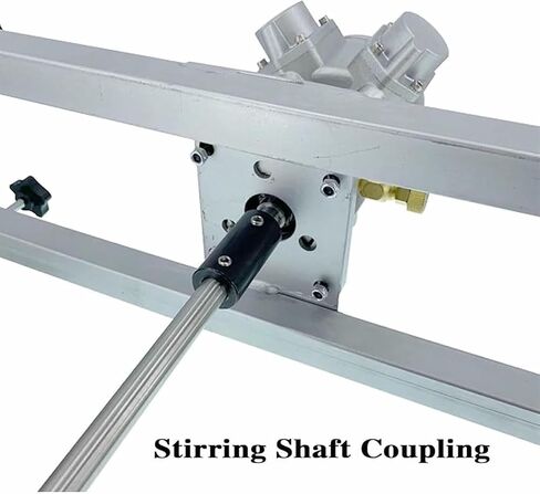 محرض هواء 1 طن/1000 لتر لخزان IBC، خلاط طلاء هوائي سعة 265 جالون، مروحة قابلة للطي 400 مم، قضيب التحريك 960 مم، 0-1300 دورة في الدقيقة لمذيب الحبر~/ in Kuwait