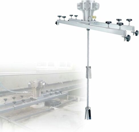 محرض IBC هوائي، جهاز تحريك سائل الهواء سعة 1000 لتر مع شفرة 250 مم، سرعة قابلة للتعديل 0-1000 دورة في الدقيقة، مروحة قابلة للطي، خلاط للطلاء والمسحوق والأعلاف والأسمنت~/ in Kuwait