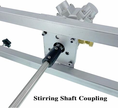 محرض IBC هوائي، جهاز تحريك سائل الهواء سعة 1000 لتر مع شفرة 250 مم، سرعة قابلة للتعديل 0-1000 دورة في الدقيقة، مروحة قابلة للطي، خلاط للطلاء والمسحوق والأعلاف والأسمنت~/ in Kuwait