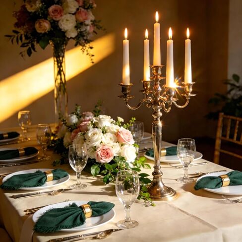 100 Pcs Napkin Rings Round Napkin Holder Rings for Cloth Table Decorations, Gold Decorative Dining Table Setting for Valentine's Day Wedding Anniversary Birthday Dinners Party in Kuwait