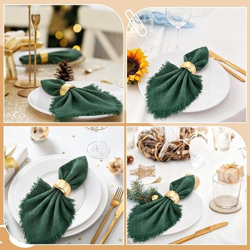 100 Pcs Napkin Rings Round Napkin Holder Rings for Cloth Table Decorations, Gold Decorative Dining Table Setting for Valentine's Day Wedding Anniversary Birthday Dinners Party in Kuwait