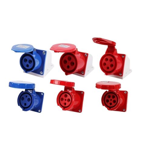 1 قطعة المكونات الصناعية 16/32A مقعد الطيران مقاوم للماء 380V3/4/5 الأساسية ثلاث مراحل أربع أسلاك مكشوف المقبس (1144 حفرة 16a الصلبة) in Kuwait