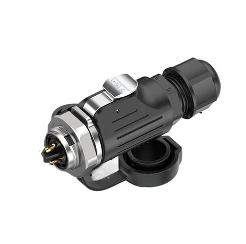 Panel Metal Reverse Mount (Locking Wire) Locking Screw Power Waterproof Connector EW-LP16 Panel Metal 2/3/4/5-pin Reverse Mount Aviation Socket(EW-LP16-3P) in Kuwait