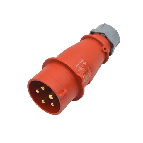Industrial Plug TYP: 3 16A 6H 380V 5P IP44(16a 4 Core 400v Plug Typ 252) in Saudi Arabia