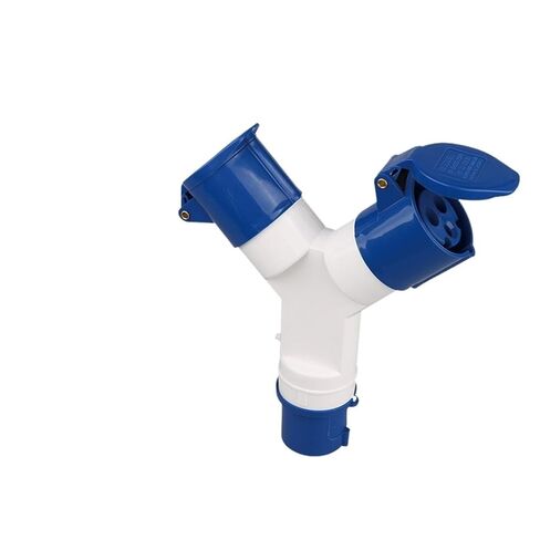 1013/1023 Multifunctional Three-Way Y-Shaped Industrial Plug Waterproof Socket 3 cores 4 5 16A32A(1024 4 Core 32a Tee Set) in Saudi Arabia