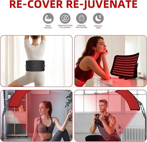 مصباح العلاج بالضوء الأحمر، العلاج بالأشعة تحت الحمراء مع ضوء أحمر مرئي 660 نانومتر وضوء الأشعة تحت الحمراء غير المرئي 850 نانومتر مع حامل أرضي، علاج بالأشعة تحت الحمراء للجسم in Kuwait