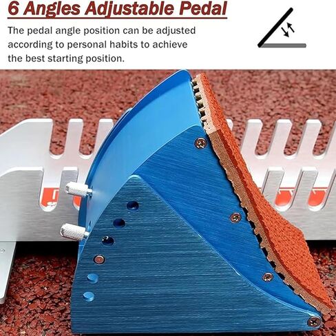 Athletics Starting Block with Adjustable Angles and Non Slip Pedals for Plastic and Cinder Tracks, Rust Resistant Plastic Runway Block in Saudi Arabia