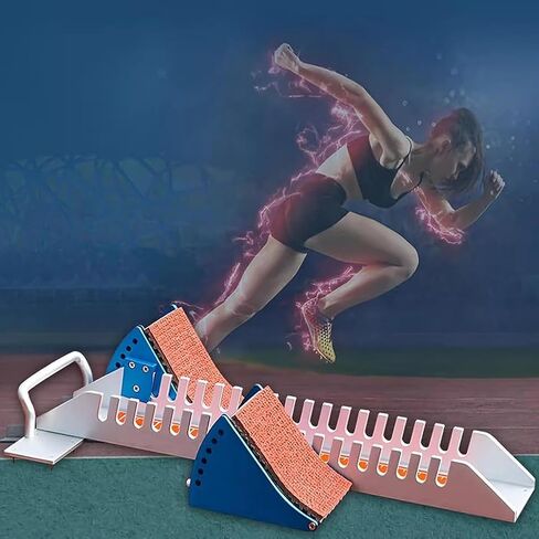 Athletics Starting Block, Track & Field Aluminum Alloy Starting Block, Multi Function Track Starting Blocks for Sprinting, 6 Angle Adjustable Sprinter Track Blocks, Athletic Training Practice in Kuwait