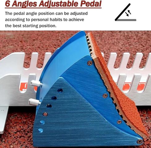 Athletics Starting Block, Track & Field Aluminum Alloy Starting Block, Multi Function Track Starting Blocks for Sprinting, 6 Angle Adjustable Sprinter Track Blocks, Athletic Training Practice in Kuwait