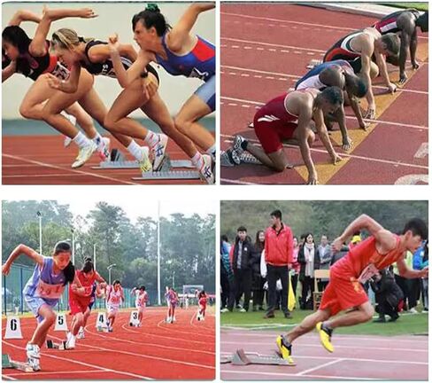 Starting Block Sprinter Pedals, Sports Adjustable Sprinter Starting Block for Racing, Aluminum Alloy Track & Field Starting Blocks, 6 Angle Adjustable Pedal, for Plastic Runway Cinder Track in Kuwait