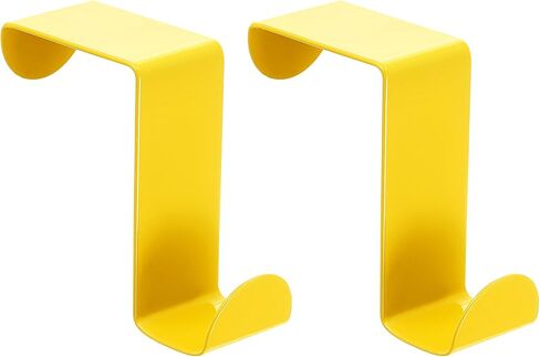 Over The Door Hooks,2pcs - Stainless Steel Door Hangers Hooks, S-Shaped Double Hooks for Hanging Clothes, Hats, Towels (Yellow) in Saudi Arabia