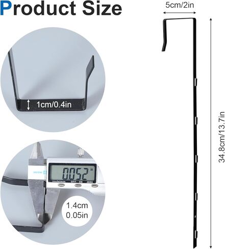 Tyqour Over The Door Hooks Over The Door Mirror Hanger Set, 4pcs Adjustable Mirror Door Hanging Hooks with Iron Filings & Screws, Black & Silver, Perfect for Hanging Over Door in Saudi Arabia