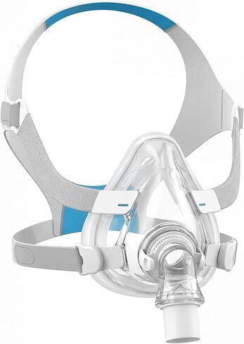 قناع CPAP من سلسلة TMS Comfort، أقنعة CPAP لكامل الوجه مع غطاء للرأس، نظام إطار بديل لـ AirFit F20، مجموعة تجميع الغطاء الكامل - تتضمن الكوع والوسادة، متوسط in Saudi Arabia