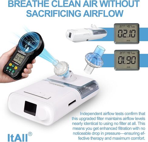 12 قطعة من مرشحات CPAP لـ CPAP وBiPAP، مرشحات مضمنة معاد تصميمها دون مقاومة تدفق الهواء، كفاءة ترشيح محسنة توفر تدفق هواء أنظف، متوافقة مع معظم أنابيب وآلات CPAP in Saudi Arabia