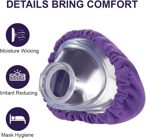 4 عبوات من بطانات قناع CPAP للأنف متوافقة مع وسائد قناع الأنف N20، أغطية قناع قابلة لإعادة الاستخدام لتوفير الراحة، أرجواني in Kuwait