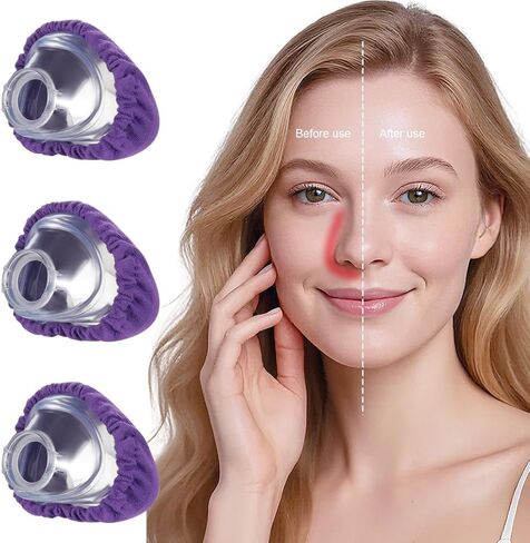 4 عبوات من بطانات قناع CPAP للأنف متوافقة مع وسائد قناع الأنف N20، أغطية قناع قابلة لإعادة الاستخدام لتوفير الراحة، أرجواني in Kuwait