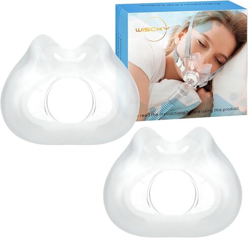 وسادة قناع بديلة AirFit F30(M) - عبوتان من وسائد قناع الوجه الكامل ذات الختم الموثوق والملاءمة المثالية، متوافقة مع إطار F30 الأصلي (متوسط) in Kuwait