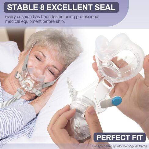 وسادة قناع بديلة AirFit F30(M) - عبوتان من وسائد قناع الوجه الكامل ذات الختم الموثوق والملاءمة المثالية، متوافقة مع إطار F30 الأصلي (متوسط) in Kuwait