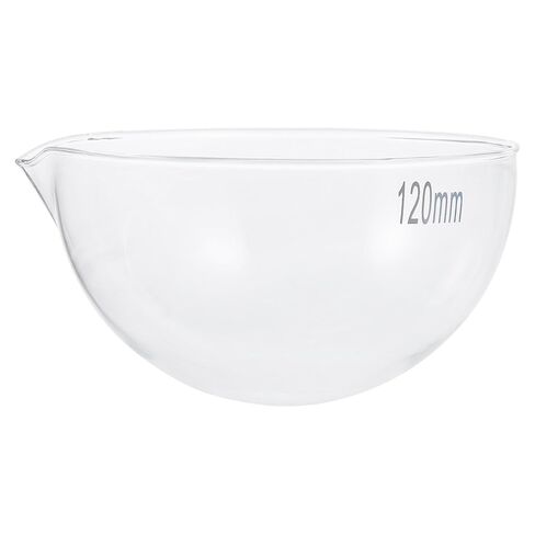Mikinona Glass Laboratory Evaporating Dish Round Bottom 120mm, Heat-Resistant Evaporation Container for Scientific and Laboratory Use in Saudi Arabia