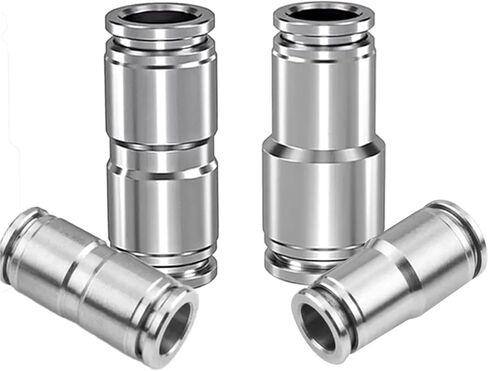 PU PG Pneumatic Fitting 304 Stainless Steel 4mm 6mm 8mm 10mm 12mm 14mm 16mm Outer Diameter Connector Trachea 200Pcs(PG16-12) in Saudi Arabia