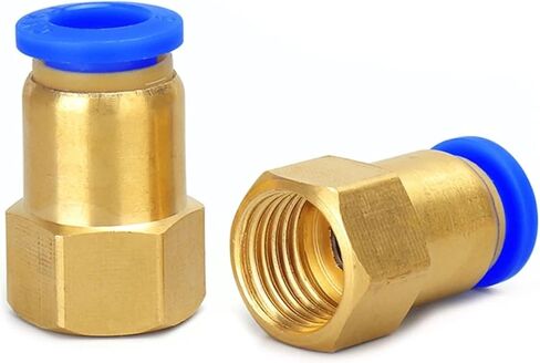 Pneumatic Quick Connector Fitting 4 6 8 10 12mm Hose Tube Pipe 1/8" 3/8" 1/2" 1/4" Thread Brass 1Pcs(4-M5) in Kuwait