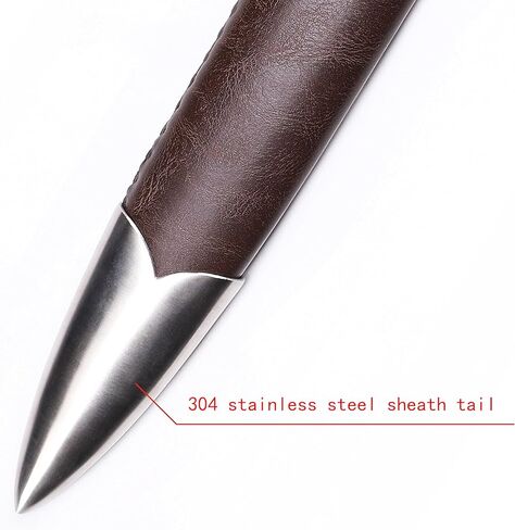 Sword Valley Classic-Style Decorative Rapier with Sheath - 304 Stainless Steel Construction - Full-Grain Leather Guard - Hand-Stitched Handle - Collection Display in Kuwait