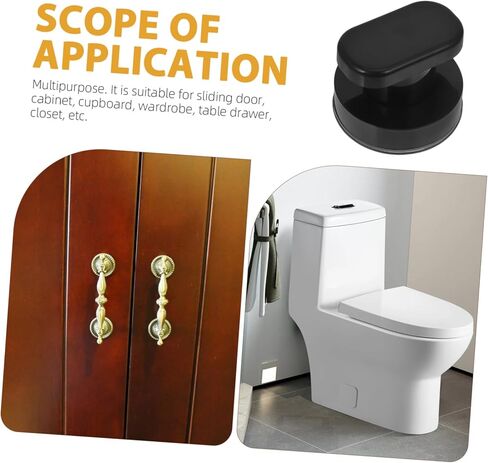 HOMSFOU 2Pcs Suction Cup Push Pull Armrest Self Stick Knobs for Bathroom Doors Refrigerator Kitchen Cabinets Stylish Easy Installation No Drilling Required in Saudi Arabia
