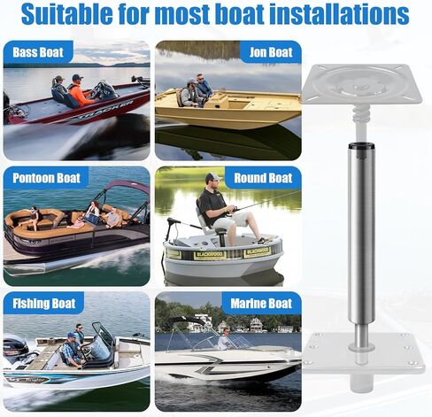 3/4" Boat Seat Pin Post, Aluminum Lock-in Extension Pole for Marine Boat Seat Base, Universal Mounting Pin Post for Pontoon, Fishing & Bass Boat 11"-1Pack in Saudi Arabia