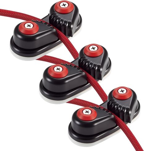 3 Pcs Kayak Cam Cleats Rope Cam Rope Cleat Lock Aluminum Cams Cleats Fast Entry Boat Dock Cleat for Line Sizes Upto 5/8-inch for Sailing Sailboat Kayak Boat Canoe Dinghy in Saudi Arabia