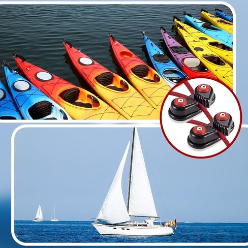 3 Pcs Kayak Cam Cleats Rope Cam Rope Cleat Lock Aluminum Cams Cleats Fast Entry Boat Dock Cleat for Line Sizes Upto 5/8-inch for Sailing Sailboat Kayak Boat Canoe Dinghy in Saudi Arabia