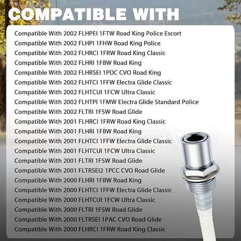 مجموعة تركيب صمام فحص خط الوقود متوافقة مع Harley-Davidson Road King FLHR Road Glide FLTR Electric Glide FLHT 2000-2002 استبدال لـ 61408-00A 6140800A in Kuwait