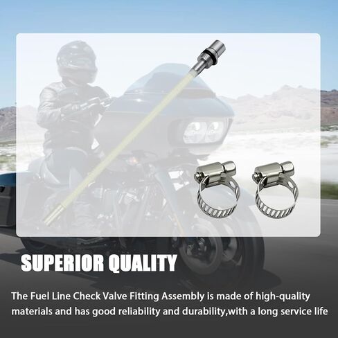 مجموعة تركيب صمام فحص خط الوقود متوافقة مع Harley-Davidson Road King FLHR Road Glide FLTR Electric Glide FLHT 2000-2002 استبدال لـ 61408-00A 6140800A in Kuwait