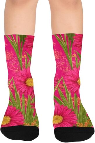 جوارب جربر فراشات حمراء قديمة للمشي لمسافات طويلة - جوارب شتوية حرارية سميكة دافئة للأولاد والبنات للمدرسة، والارتداء اليومي والأنشطة الخارجية in Kuwait