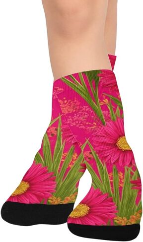 جوارب جربر فراشات حمراء قديمة للمشي لمسافات طويلة - جوارب شتوية حرارية سميكة دافئة للأولاد والبنات للمدرسة، والارتداء اليومي والأنشطة الخارجية in Kuwait