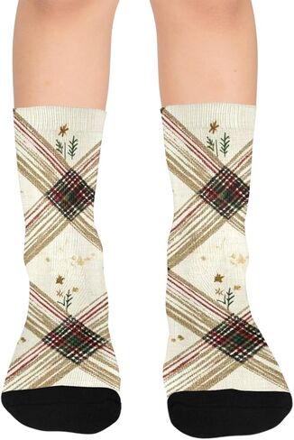 جوارب احتفالية منقوشة بلوم للمشي لمسافات طويلة - جوارب شتوية حرارية سميكة دافئة للأولاد والبنات للمدرسة، والارتداء اليومي والأنشطة الخارجية in Kuwait