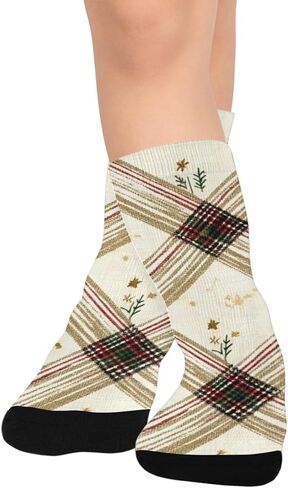 جوارب احتفالية منقوشة بلوم للمشي لمسافات طويلة - جوارب شتوية حرارية سميكة دافئة للأولاد والبنات للمدرسة، والارتداء اليومي والأنشطة الخارجية in Kuwait