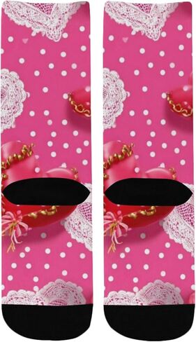 جوارب للتنزه سيرًا على الأقدام من الدانتيل على شكل قلب - جوارب شتوية حرارية سميكة دافئة للأطفال الصغار للأولاد والبنات للمدرسة، والارتداء اليومي والأنشطة الخارجية in Kuwait