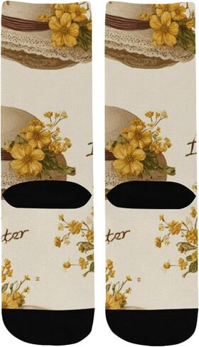 جوارب للمشي على شكل قبعة من القش على شكل زهور - جوارب شتوية حرارية سميكة دافئة للأطفال الصغار للأولاد والبنات للمدرسة، والارتداء اليومي والأنشطة الخارجية in Kuwait