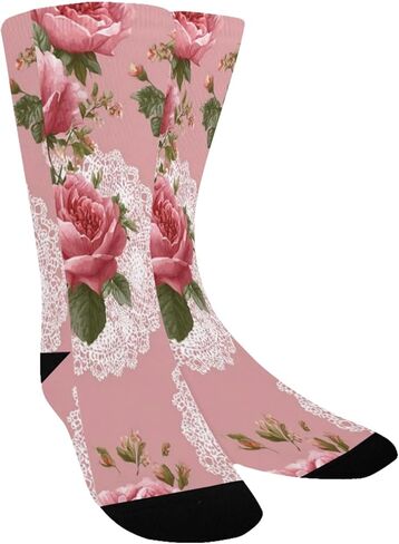 جوارب ربيعية من الدانتيل باللون الوردي للمشي لمسافات طويلة - جوارب شتوية حرارية سميكة دافئة للأطفال الصغار للأولاد والبنات للمدرسة، والارتداء اليومي والأنشطة الخارجية in Kuwait